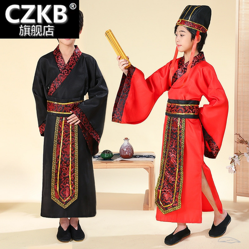 儿童汉服男童国学服三国演义草船