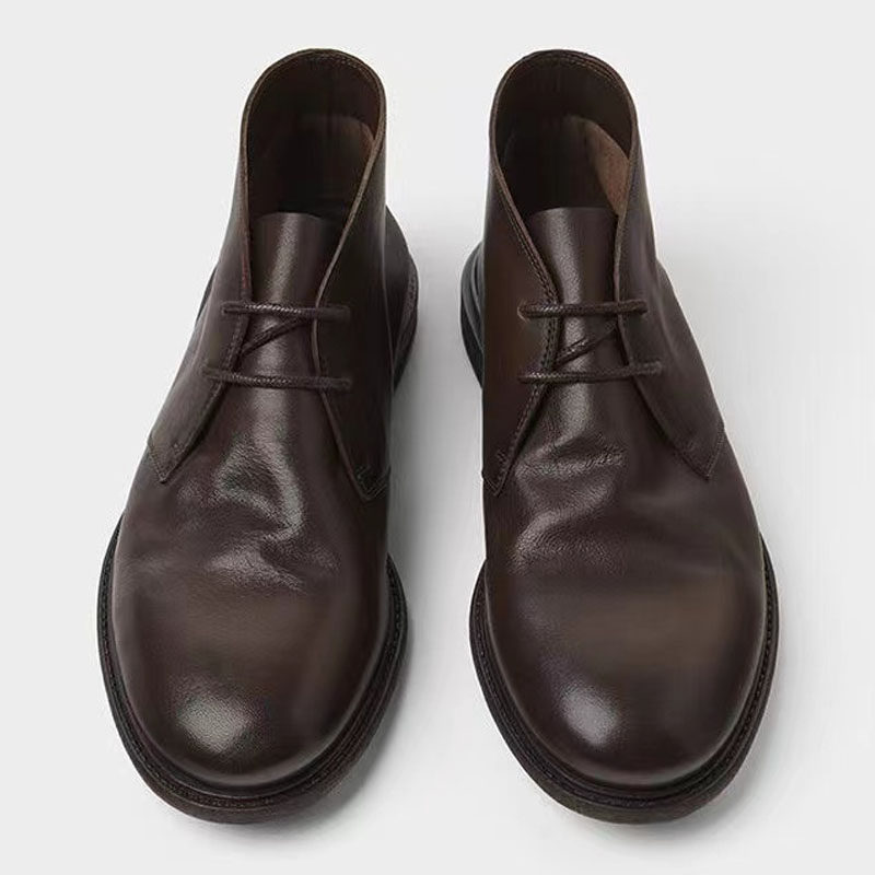 ZARZ CXY男鞋 舒适软质牛皮短靴马丁靴英伦高帮休闲鞋真皮男靴子