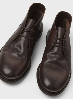 ZARZ CXY 男鞋 宽版舒适软质牛皮短靴马丁靴高帮休闲鞋真皮男靴子