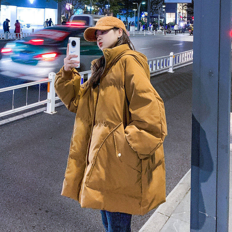 棉服oversize女潮2020年冬季新款韩版宽松加厚棉衣ins面包服