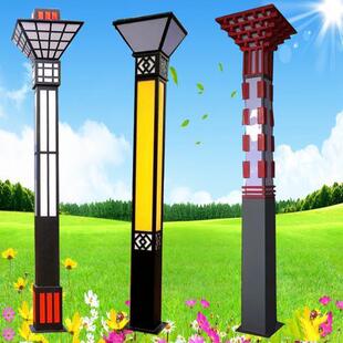 太阳能户外庭院灯2米3米50瓦花园道路草坪照明绿化园林led方形灯