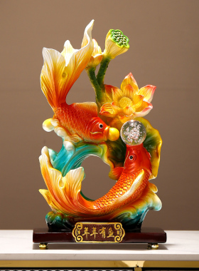 采购产品创意入口大厅，超过每年，办公室锦鲤鱼，吉祥饰品，酒柜