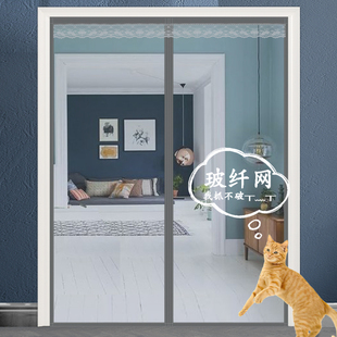 防蚊门帘家用农村大门磁铁自吸蚊帐防蝇挂帘加密纱网纱门帘子夏季