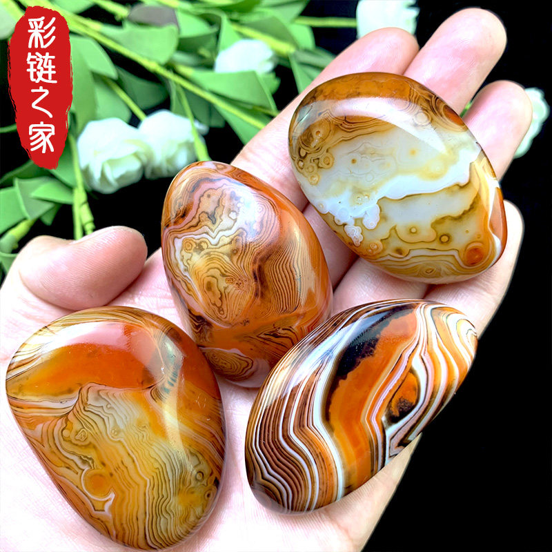 天然条纹缠丝玛瑙原石奇石精品把玩件花纹古典玛瑙原石裸石纪念品