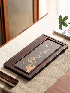 乌金石头茶盘家用茶具托盘沥水小型轻奢现代干泡茶台排水托盘茶海