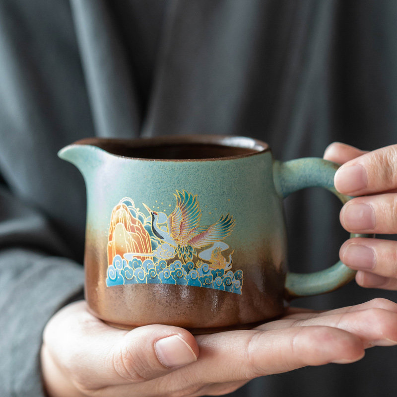 柴烧釉陶瓷公道杯茶漏复古茶海大号公平杯功夫茶具配件匀杯分茶器,餐饮具,公道杯,淘宝优惠券,粉丝福利购,淘宝优惠卷