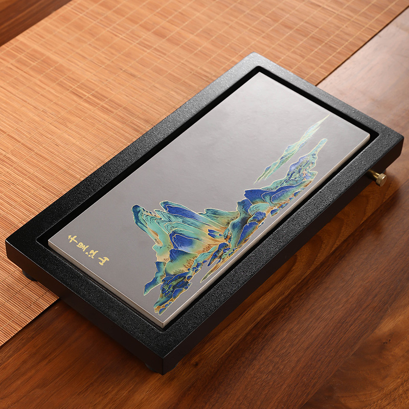 中式茶盘蓄排双用干泡茶台