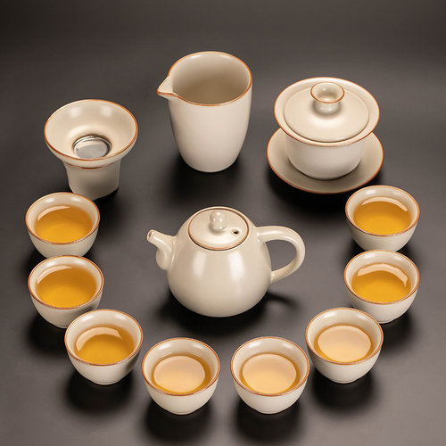 汝窑整套功夫茶具家用