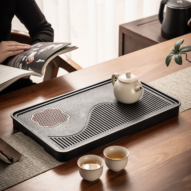 乌金石茶盘轻奢干泡台托盘茶海