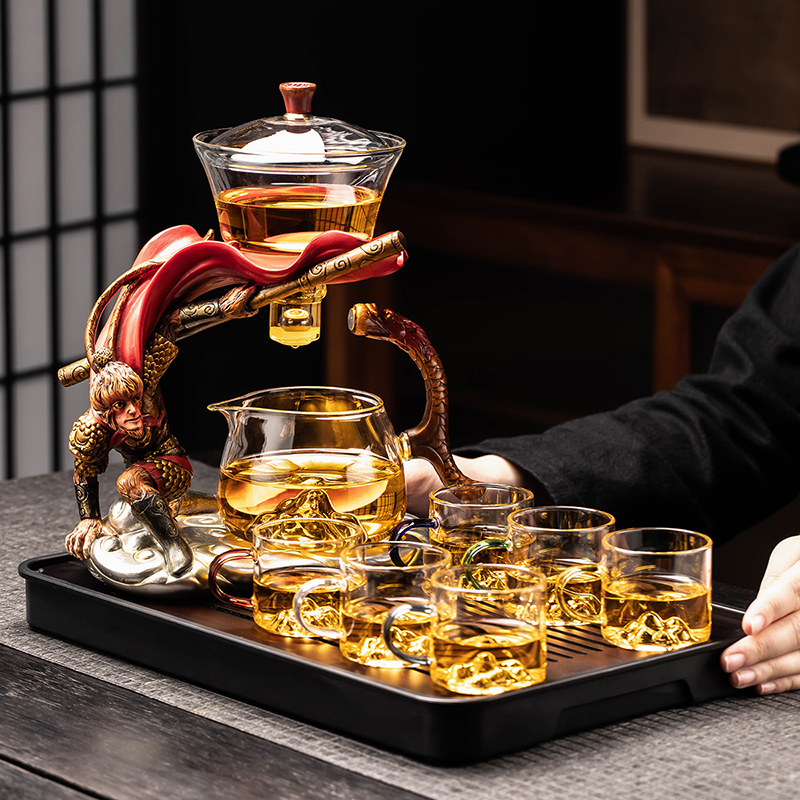 玻璃懒人茶具套装家用全自动磁吸泡茶壶功夫茶杯泡茶神器轻奢高档