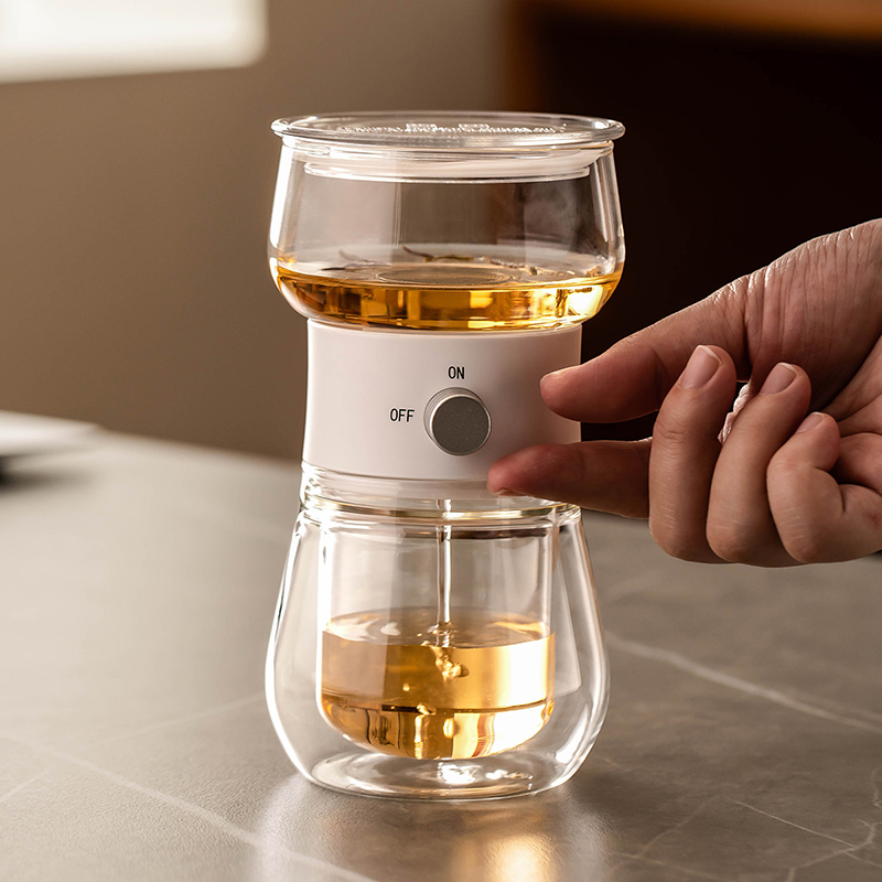 匠序玻璃快客杯茶水分离泡茶神器