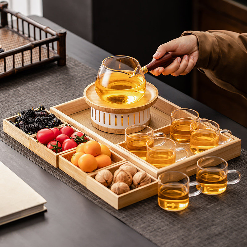 圆型温茶器透明侧把公道杯家用轻奢高档玻璃功夫茶具套装2026新款,餐饮具,煮茶炉,淘宝优惠券,粉丝福利购,淘宝优惠卷