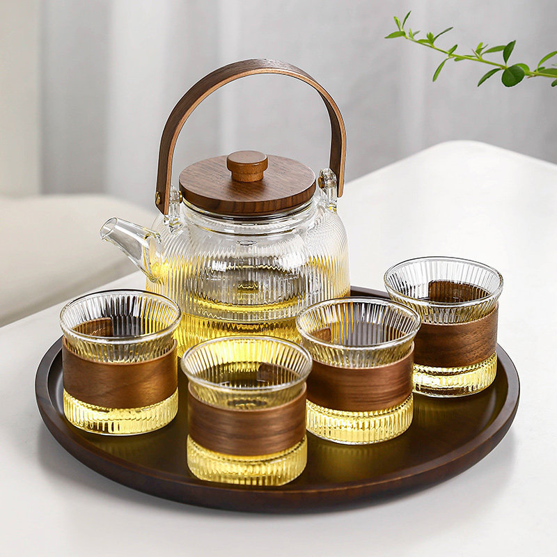 耐热玻璃花茶壶带过滤加热保温黑晶炉煮茶器家用下午茶具茶杯套装