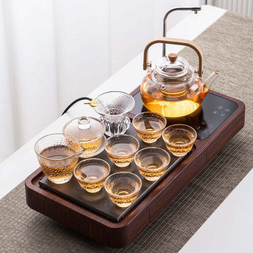 智能电陶炉全自动上水茶台玻璃