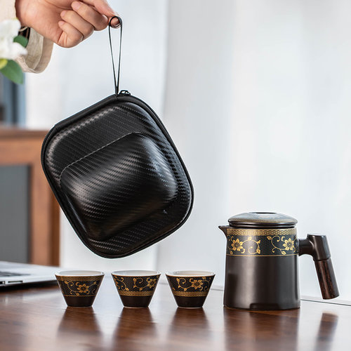 匠序旅行茶具套装便携式快客杯
