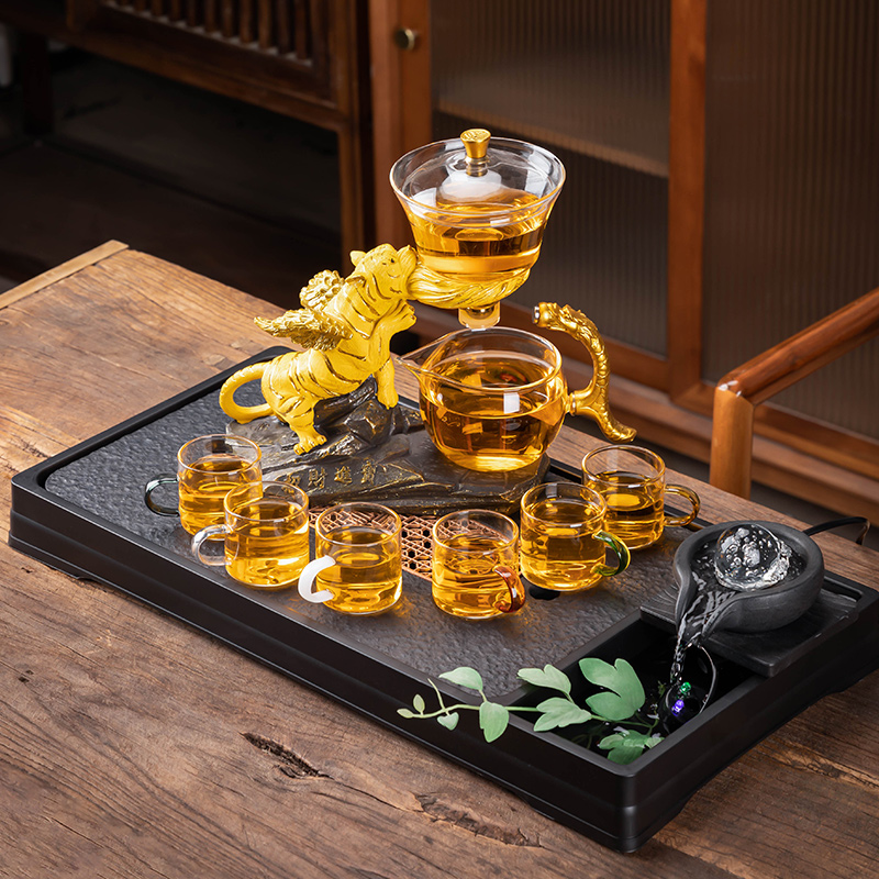 匠序玻璃自动茶具虎年