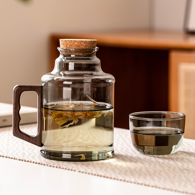 匠序玻璃耐高温单个凉水壶储水壶