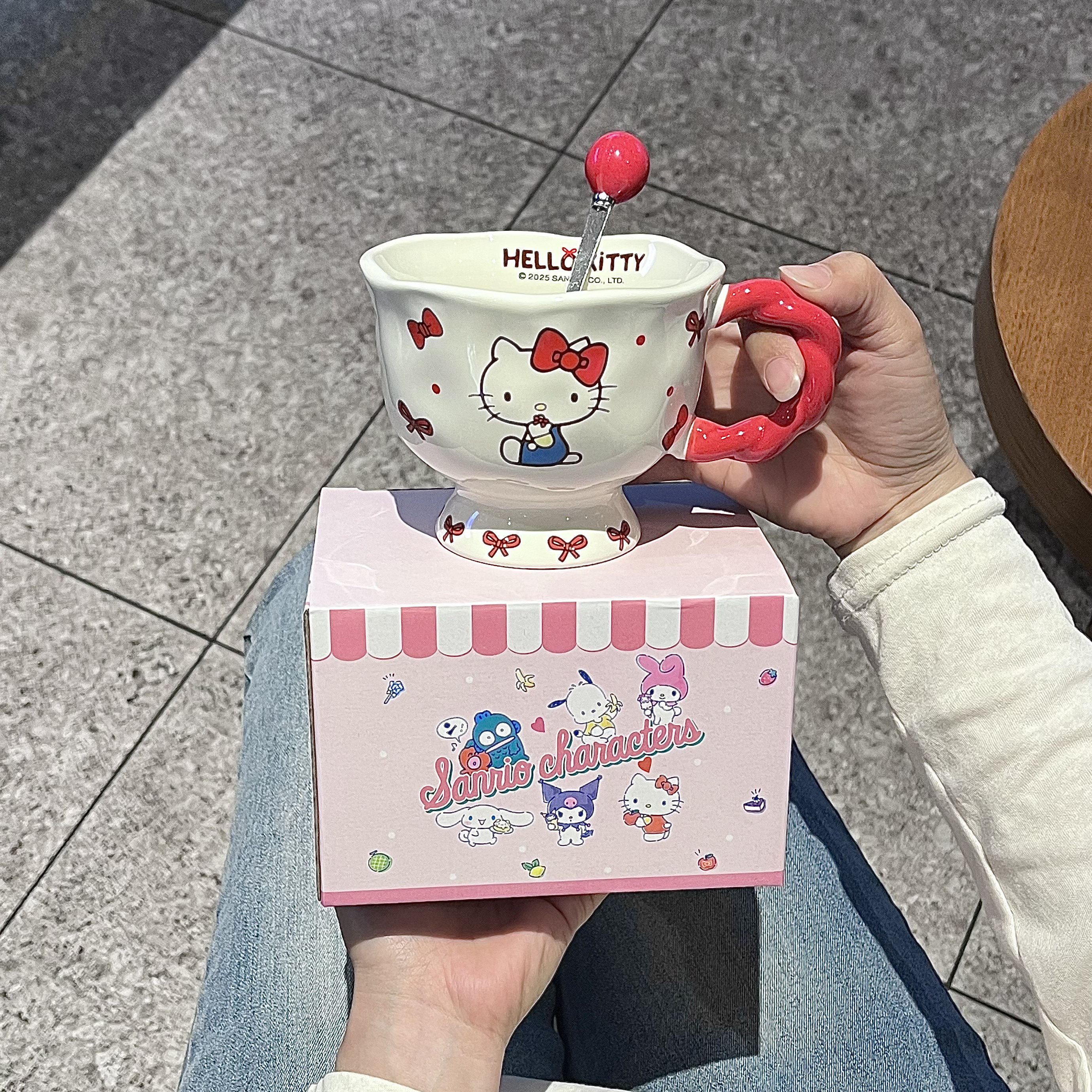 Подлинная кружка Sanrio Hello kitty чашка керамическая чашка для воды Куломи Женская бытовая детская чашка для завтрака Изображение 1