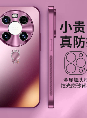 适用华为Mate40手机壳新款mate40pro龙年限定炫金磨砂mate40pro+高级感梅子色mate40epro保护套全包防摔男女