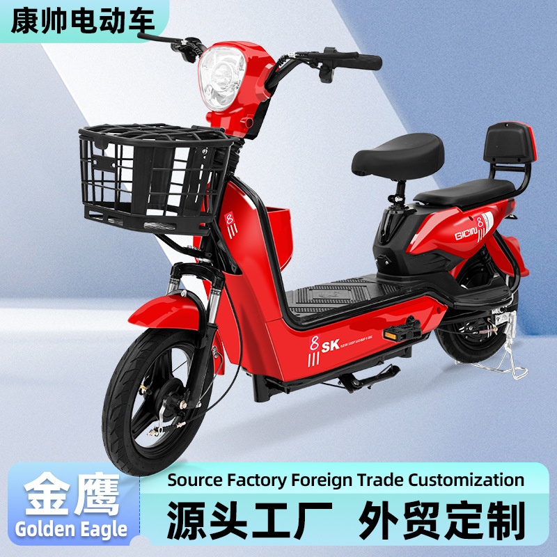 金鹰两轮电动车跨境厂家货源成人48V电动自行车锂电池电摩电单车