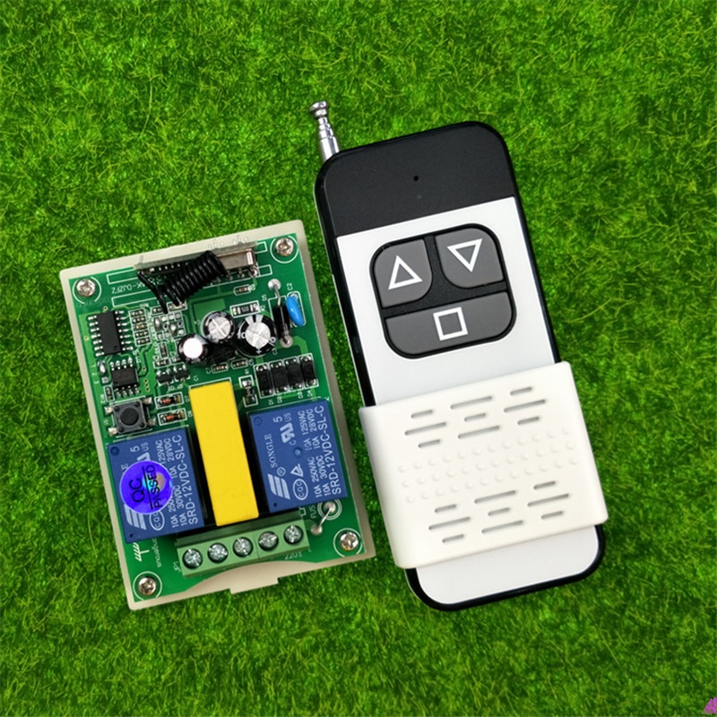 滑盖3键无线遥控器开关交流220v大棚卷帘门电机正反转倒顺控制器