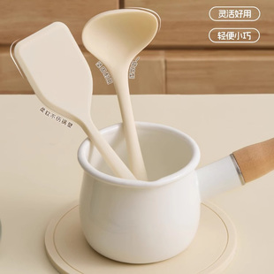 小号锅铲硅胶铲汤勺迷你小铲子婴儿宝宝辅食工具食品级高档小勺子