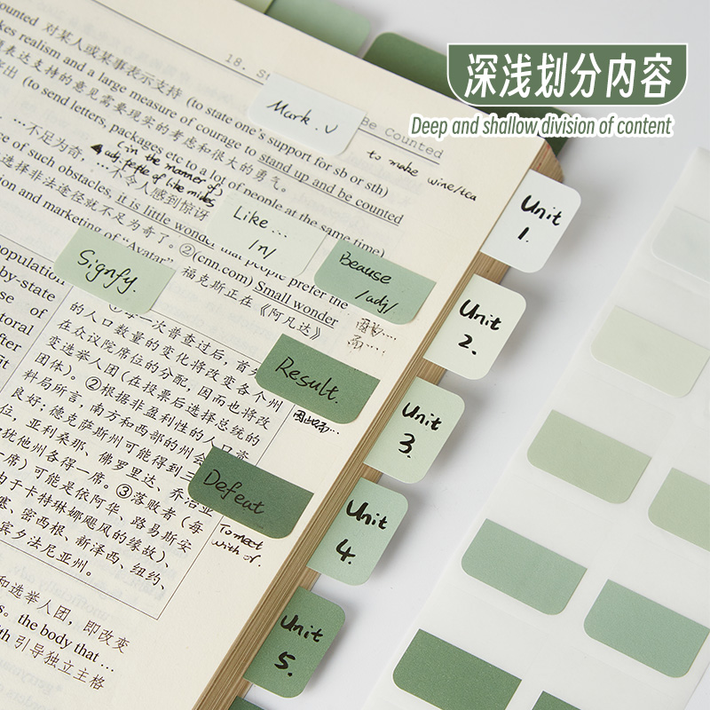 2025新款高颜值索引贴可书写便利贴高中生初中生专用纸质索贴透明可写速干书签查找分类记号标签贴纸粘性强
