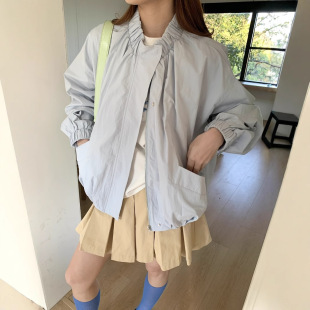 韓系立頸工裝 蘇珊 2025早秋季 新款 外套F6368 高級感小眾夾克女裝