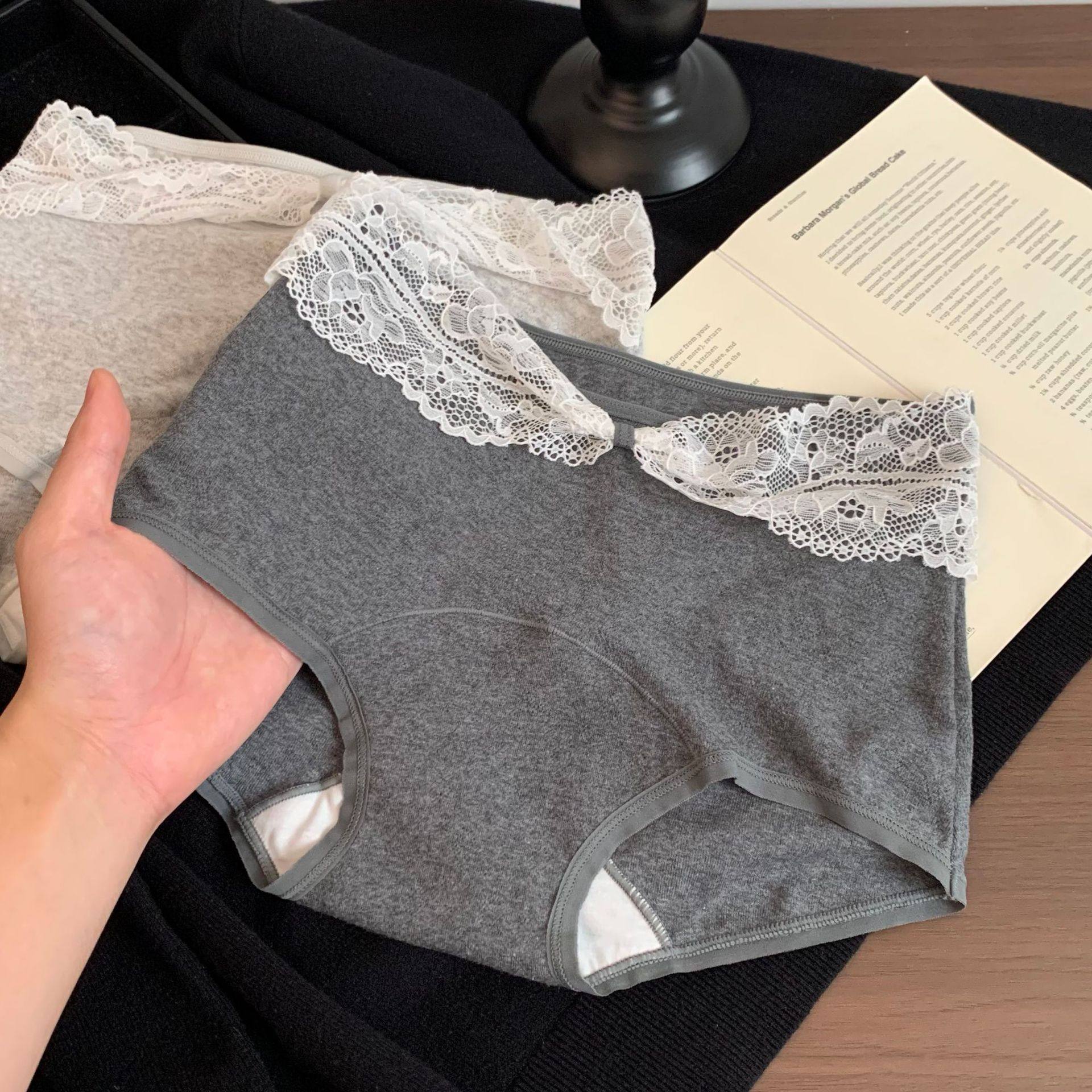 彩棉复古新款蕾丝全棉裆内裤女士中腰加长档纯欲性感纯棉内裤女,女士内衣/男士内衣/家居服,男三角内裤,淘宝优惠券,粉丝福利购,淘宝优惠卷