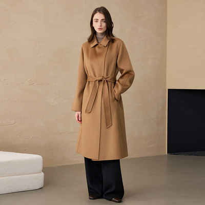 2025秋冬CEID大衣双面山羊绒一粒扣经典款气质毛呢外套羊绒大衣女