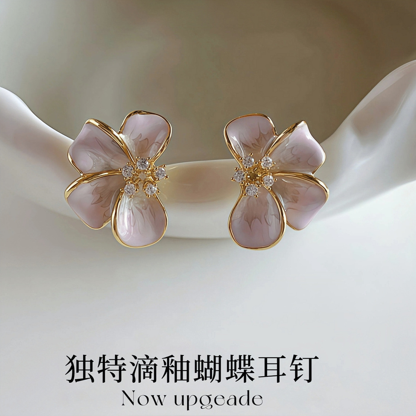 2026新款轻奢纯银针花朵耳钉耳环