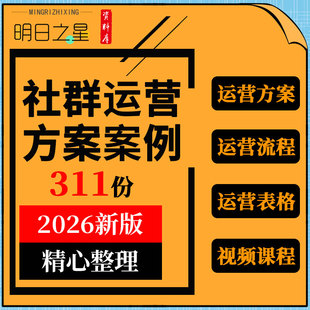 地产项目购物中心酒店服装教育汽车行业社群运营营销方案流程表格