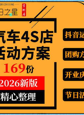 汽贸汽车4s店开业庆典节日促销抽奖续保集客活动会员营销策划方案