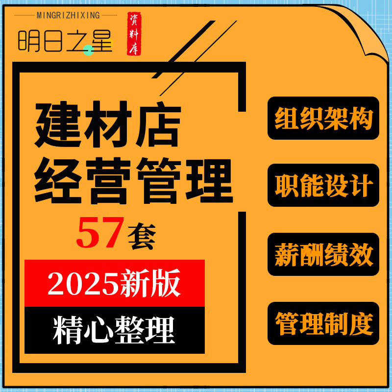 建材行业建筑材料五金门店组织架构员工管理制度职责标准薪酬方案