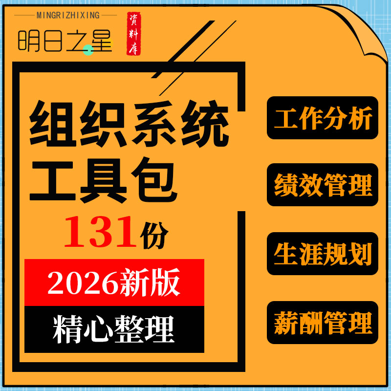 企业公司组织系统工具包工作分析经理总监绩效考核表薪酬设计方案