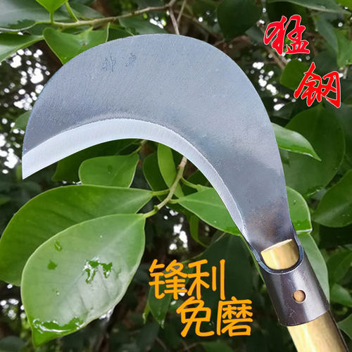 高锰钢加硬砍割两用刀宽扇刀头