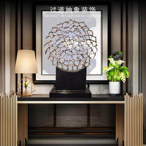 现代家具创意样板房铁艺软装摆件客厅办公室大厅简约装饰雕塑订购
