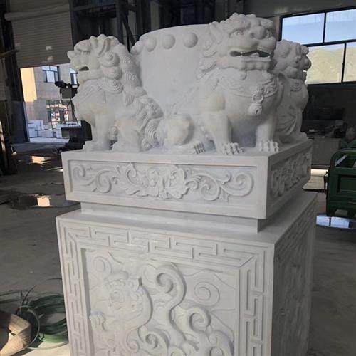 大型石雕石抱箍多种样式庭院家居装饰门口摆件汉白玉门墩柱墩厂家