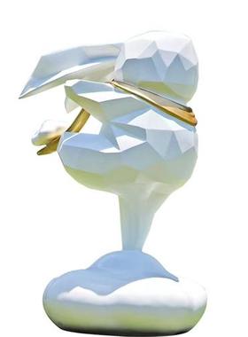 玻璃钢卡通ip吉祥物雕塑定制做大型户外网红logo公仔迎宾景观雕像