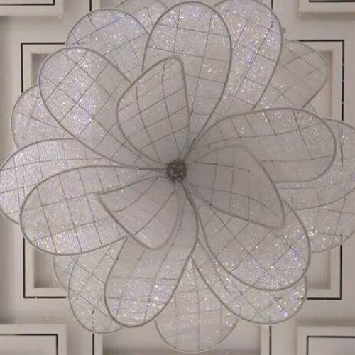 艺术花瓣水晶灯酒店工程灯会所宾馆大堂灯具美容院创意造型灯