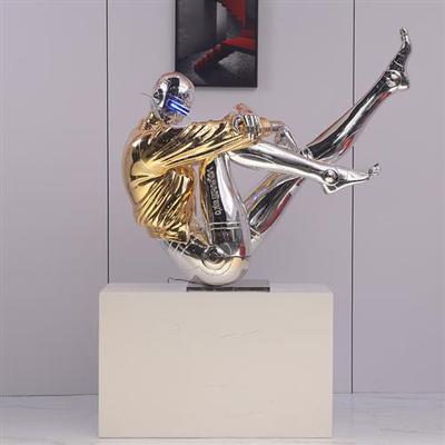 空山基女神雕塑机械姬大型摆件网红店酒吧KTV潮流玻璃钢落地装饰