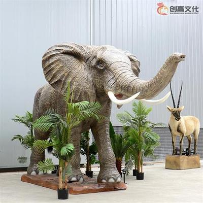 仿真大象软硅胶表皮模拟吼叫扇耳朵抬鼻子公园景区高仿真动物