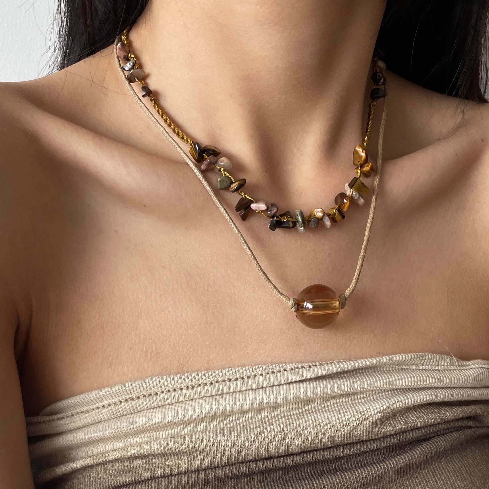 复古假日|民族风长款双层项链新中式森系文艺叠戴波西米亚风配饰,饰品/流行首饰/时尚饰品新,项链,淘宝优惠券,粉丝福利购,淘宝优惠卷