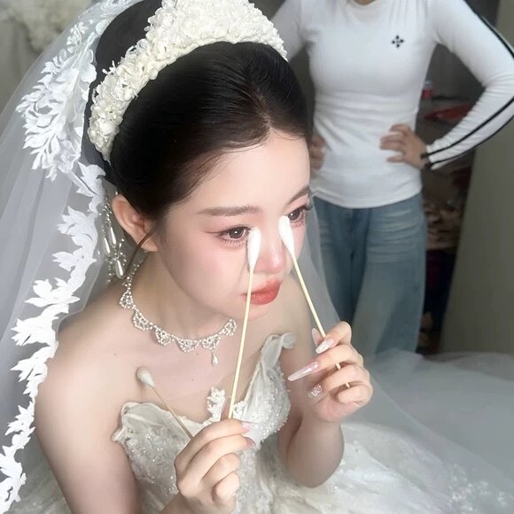 新娘擦眼泪大号棉签棒防花妆神器婚礼结婚加长大棉头棉花棒20cm