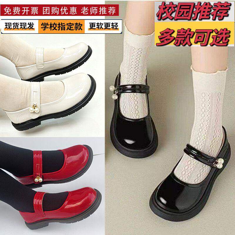 男童小皮鞋公主鞋女童洛丽塔新款软底黑色单鞋学生玛丽珍演出童鞋