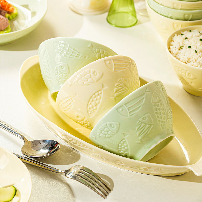 2025新款高颜值釉下彩碗盘碟餐具