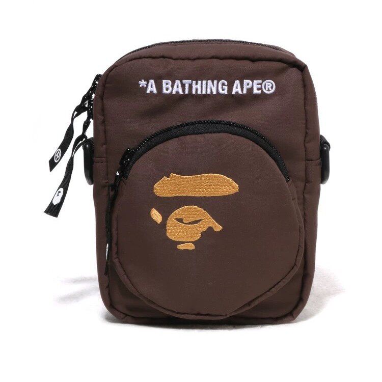 四季出品订货BAPE APE 迷彩猿人休闲运动单肩包刺绣猿人肩斜挎包