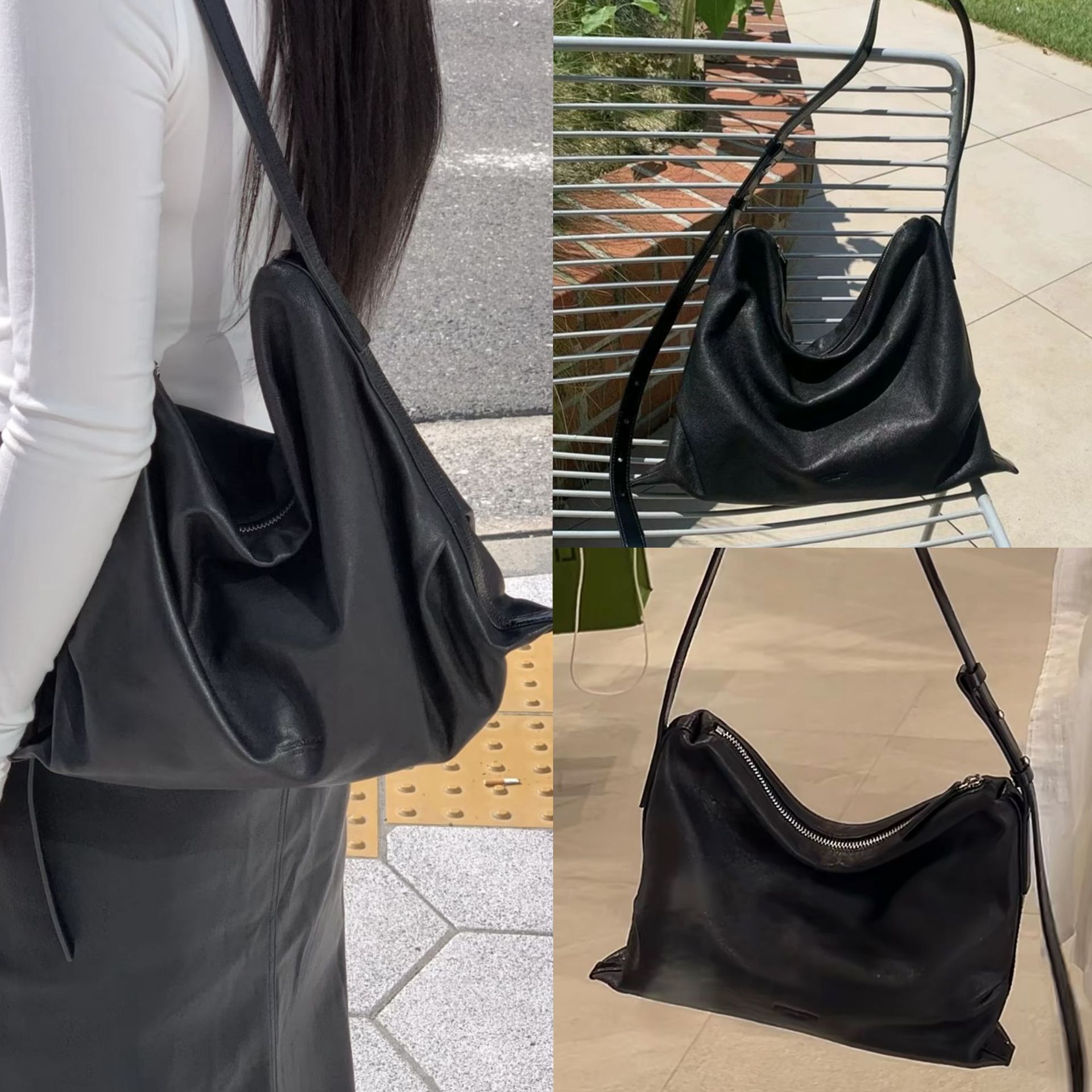 韩版小众包包bucks腋下包真皮牛皮女包简约托特包手拎单肩斜挎包