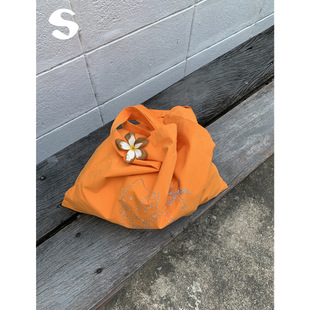 Sleep at 11 百搭简约个性可爱KT猫烫钻图案慵懒帆布袋单肩手提包