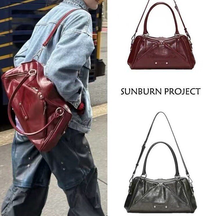 Sunburnproject韩素希姜涩琪同款韩国品牌时尚休闲单肩手提斜挎包
